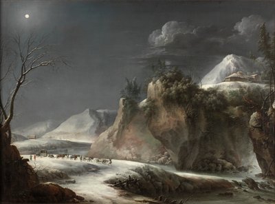 Winter Scene in the Italian Alps, c.1735-1765 by Pier Francesco Foschi